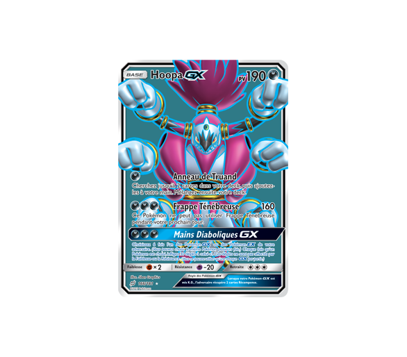 Hoopa GX Pv190 166 181 Ultra rare Carte Pokémon Rare