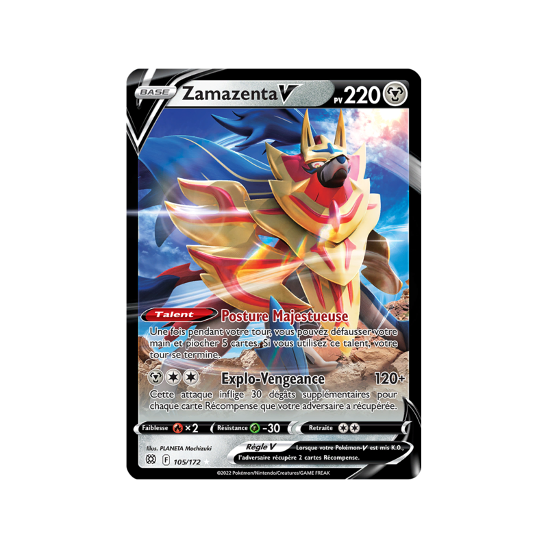 Zamazenta V Pv Carte Ultra Rare P E Et Bouclier