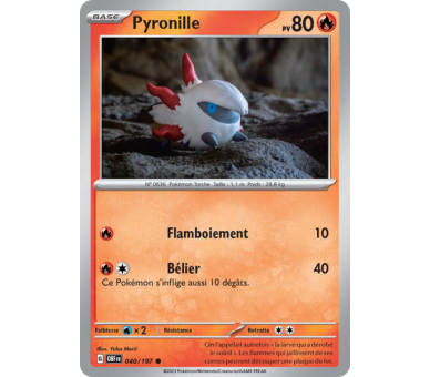 Pyronille Pv 80 040/197 - Carte Commune - Écarlate et Violet Flammes Obsidiennes