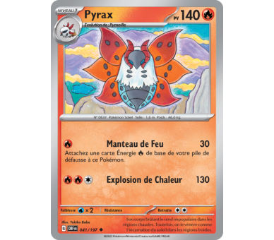 Pyrax Pv 140 041/197 - Carte Peu Commune - Écarlate et Violet Flammes Obsidiennes