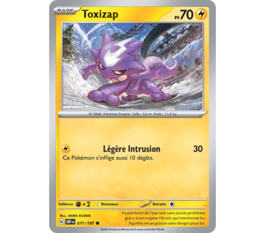 Toxizap Pv 70 071/197 - Carte Commune - Écarlate et Violet Flammes Obsidiennes