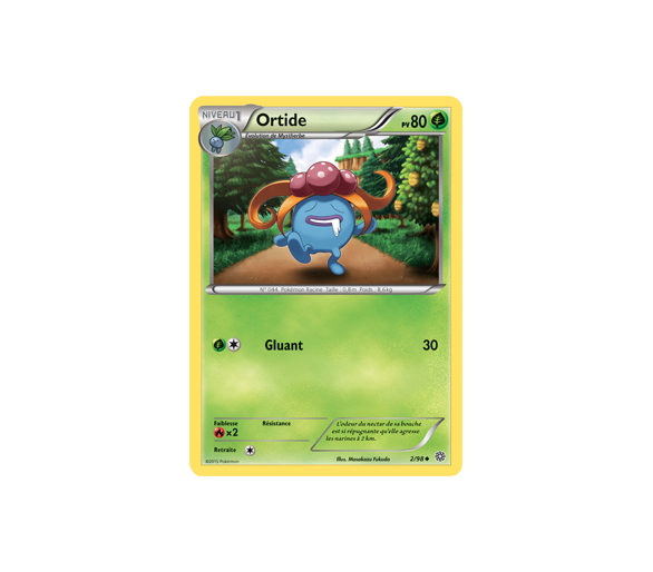 Carte Pokémon Ortide pv 80 reverse
