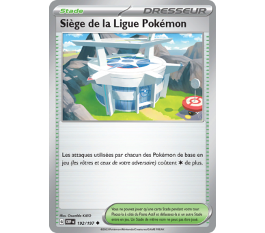 Stade Siège de la Ligue Pokémon 192/197 - Carte Peu Commune - Écarlate et Violet Flammes Obsidiennes