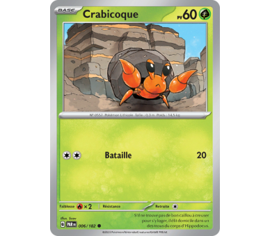Crabicoque Pv 60 006/182 - Carte Commune - Écarlate et Violet Faille Paradoxe