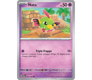 Natu Pv 50 071/182 - Carte Commune - Écarlate et Violet Faille Paradoxe