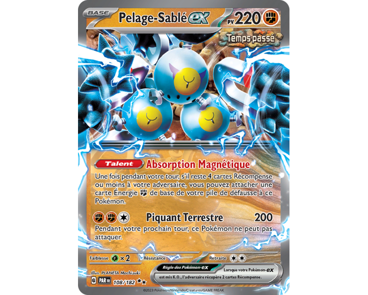 Pelage-Sablé-EX Pv 220 108/182 - Carte Double Rare - Écarlate et Violet Faille Paradoxe