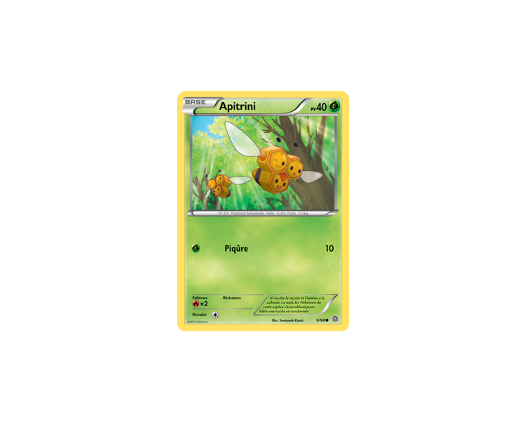 Carte Pokémon reverse Apitrini pv 40 - 9/98