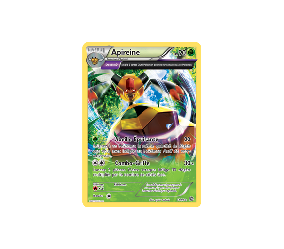 Carte Pokémon reverse full art Apireine pv 90 - 11/98
