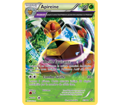 Carte Pokémon reverse full art Apireine pv 90 - 11/98