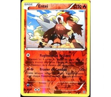 Carte Pokémon Reverse Entei rare pv 120 - 14/98