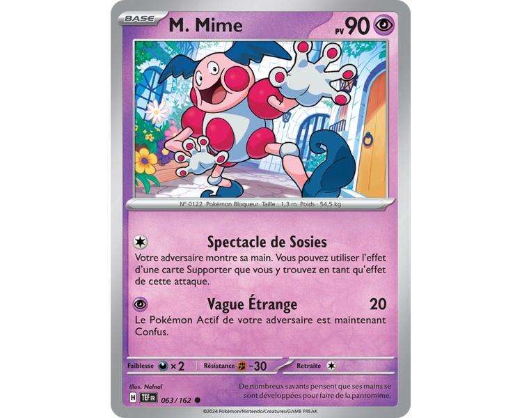 M. Mime Pv 90 063/162 - Carte Commune - Écarlate et Violet Forces Temporelles