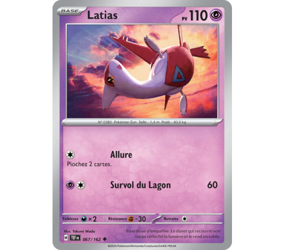 Latias Pv 110 067/162 - Carte Peu Commune - Écarlate et Violet Forces Temporelles