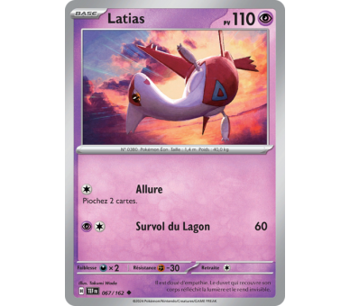 Latias Pv 110 067/162 - Carte Peu Commune - Écarlate et Violet Forces Temporelles