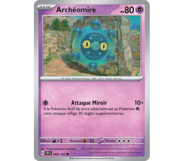 Archéomire Pv 80 068/162 - Carte Commune Reverse - Écarlate et Violet Forces Temporelles