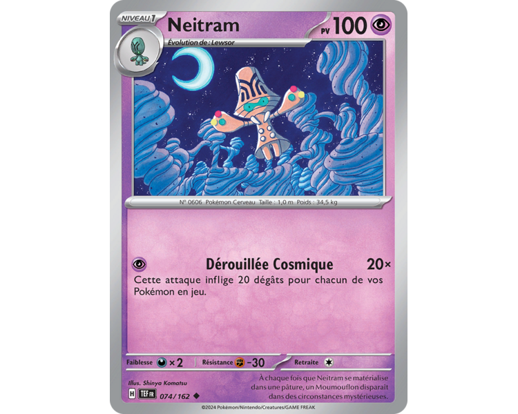 Neitram Pv 100 074/162 - Carte Peu Commune Reverse - Écarlate et Violet Forces Temporelles