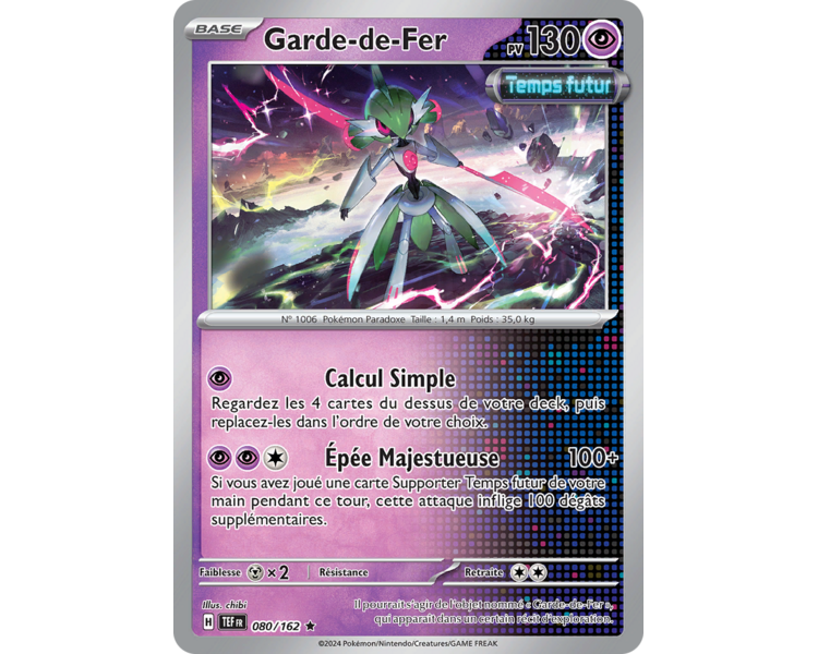 Garde-de-Fer Pv 130 080/162 - Carte Rare Reverse - Écarlate et Violet Forces Temporelles