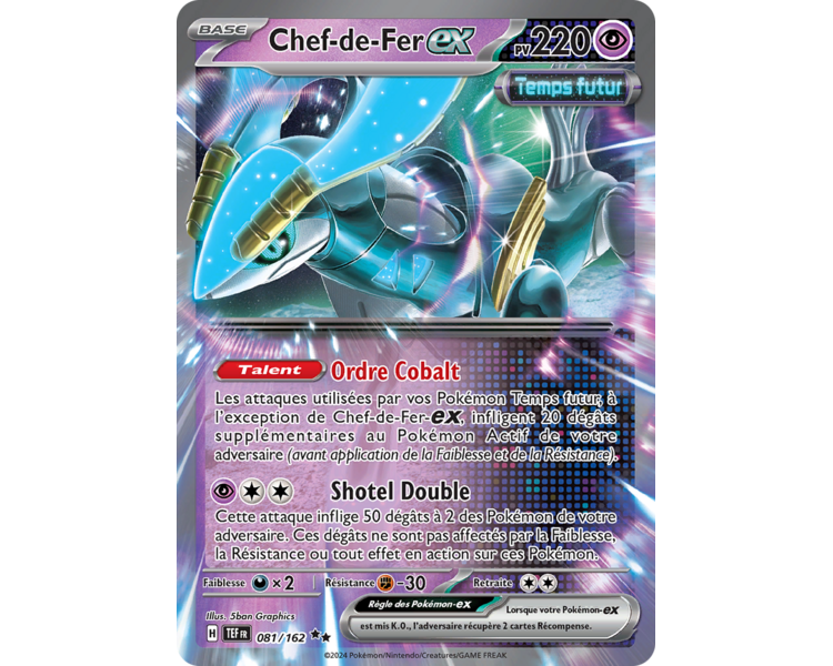 Chef-de-Fer-ex Pv 220 081/162 - Carte Double Rare - Écarlate et Violet Forces Temporelles