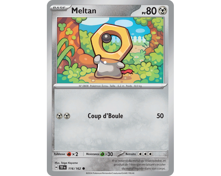 Meltan Pv 80 116/162 - Carte Commune Reverse - Écarlate et Violet Forces Temporelles