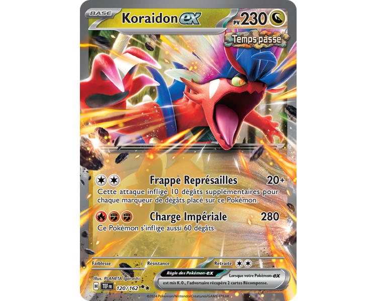 Koraidon-ex Pv 230 120/162 - Carte Double Rare - Écarlate et Violet Forces Temporelles