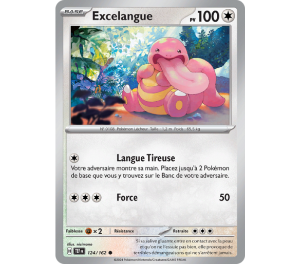 Excelangue Pv 100 124/162 - Carte Commune Reverse - Écarlate et Violet Forces Temporelles