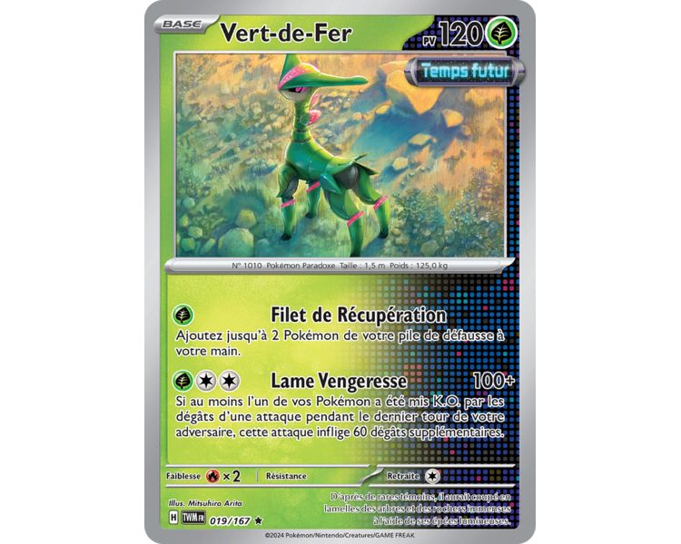 Vert-de-Fer Pv 120 019/167- Carte Rare Holographique - Écarlate et Violet Mascarade Crépusculaire