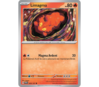 Limagma Pv 80 028/167- Carte Commune Reverse - Écarlate et Violet Mascarade Crépusculaire