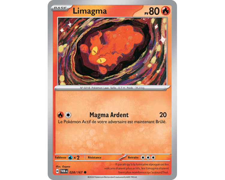 Limagma Pv 80 028/167- Carte Commune Reverse - Écarlate et Violet Mascarade Crépusculaire