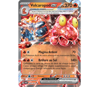 Volcaropod-Ex Pv 270 029/167- Carte Double Rare - Écarlate et Violet Mascarade Crépusculaire