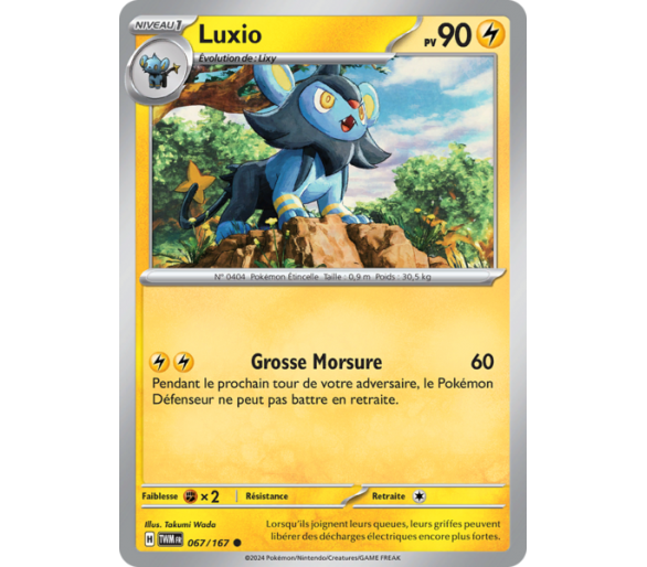 Luxio Pv 90 067/167 - Carte Commune Reverse - Écarlate et Violet Mascarade Crépusculaire