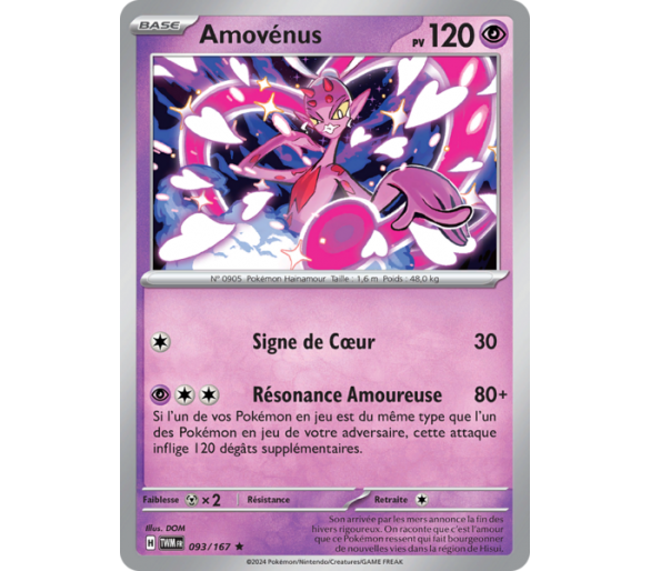 Amovénus Pv 120 093/167- Carte Rare Reverse - Écarlate et Violet Mascarade Crépusculaire