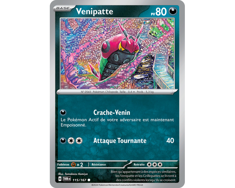 Venipatte Pv 80 115/167 - Carte Commune Reverse  - Écarlate et Violet Mascarade Crépusculaire