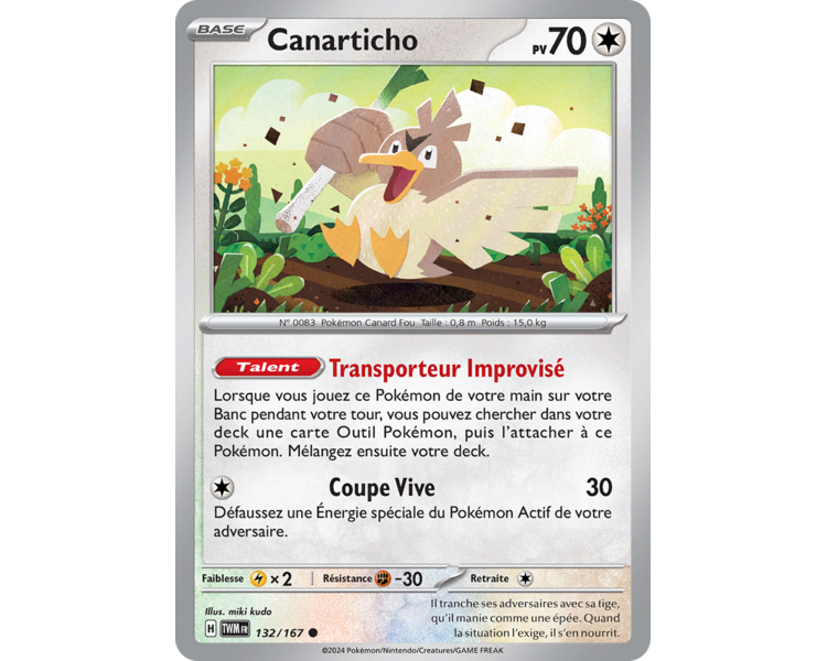 Canarticho Pv 70 132/167 - Carte Commune - Écarlate et Violet Mascarade Crépusculaire