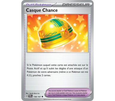 Outil Casque Chance 158/167 - Carte Peu Commune Reverse - Écarlate et Violet Mascarade Crépusculaire