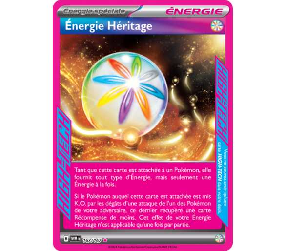 Énergie Héritage 167/167 - Carte High-Tech Rare - Écarlate et Violet Mascarade Crépusculaire