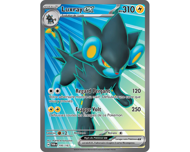 Luxray-ex Pv 310 195/167 - Carte Ultra Rare Secrète - Écarlate et Violet Mascarade Crépusculaire