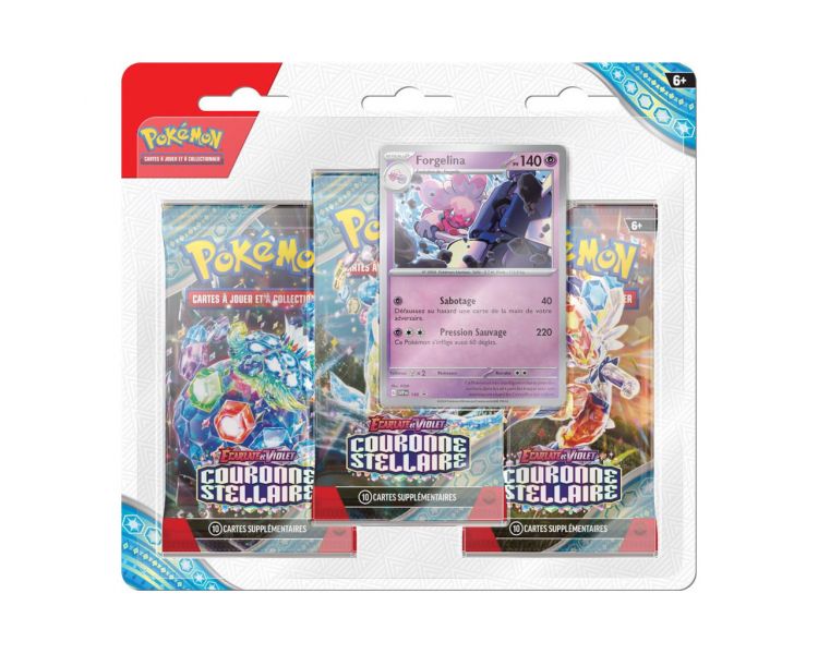 Pack 3 Boosters Écarlate et Violet 07 : Couronne Stellaire - Forgelina