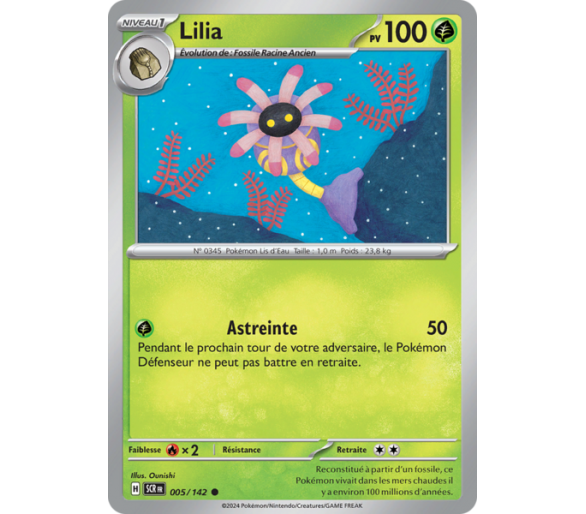 Lilia Pv 100 005/142- Carte Commune Reverse - Écarlate et Violet Couronne Stellaire