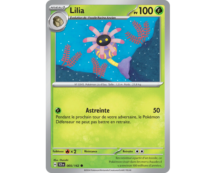 Lilia Pv 100 005/142- Carte Commune Reverse - Écarlate et Violet Couronne Stellaire