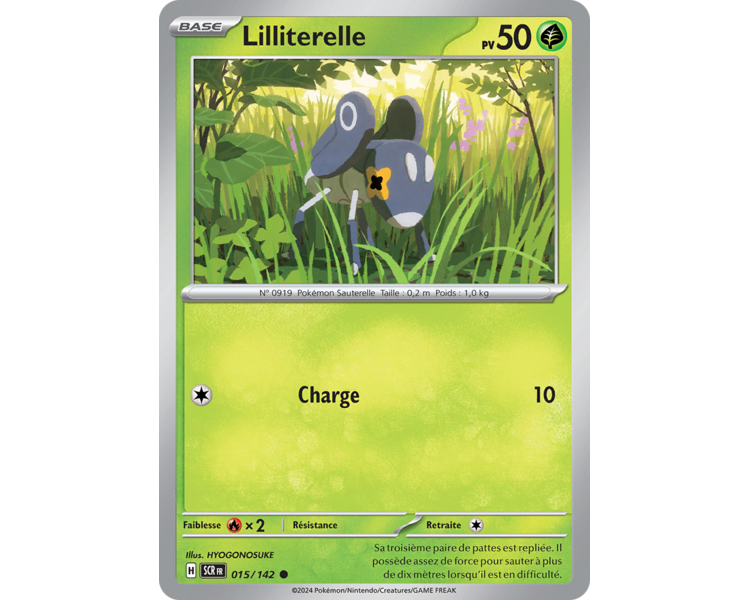 Lilliterelle Pv 50 015/142 - Carte Commune Reverse - Écarlate et Violet Couronne Stellaire