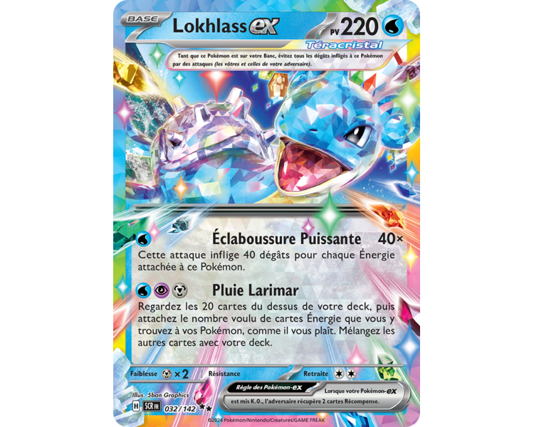 Lokhlass-ex Téracristal Pv 220 032/142 - Carte Double Rare - Écarlate et Violet Couronne Stellaire