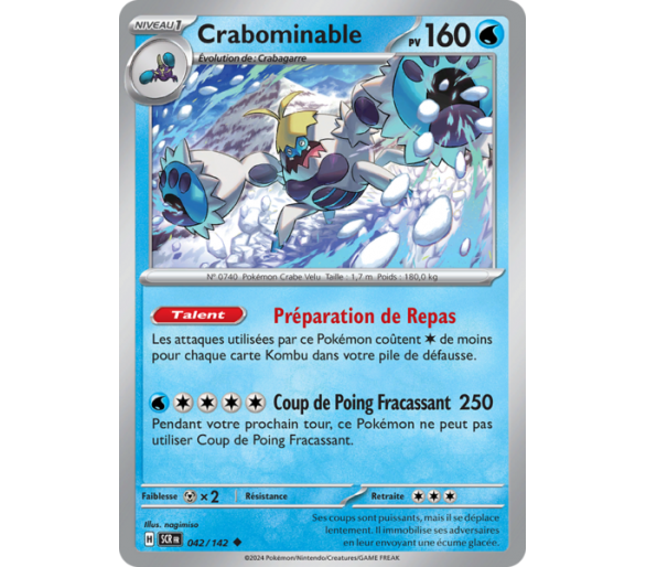 Crabominable Pv 160 042/142- Carte Peu Commune Reverse - Écarlate et Violet Couronne Stellaire