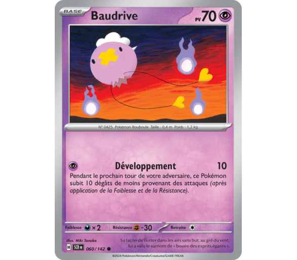 Baudrive Pv 70 060/142 - Carte Commune Reverse - Écarlate et Violet Couronne Stellaire