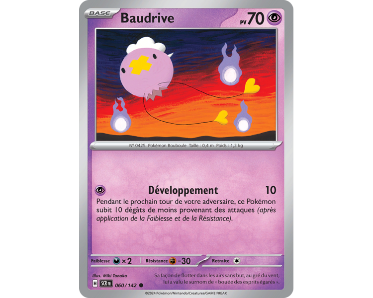 Baudrive Pv 70 060/142 - Carte Commune Reverse - Écarlate et Violet Couronne Stellaire