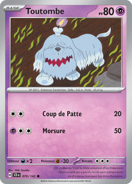 Carte Pokémon Toutombe 104/198 - Écarlate et Violet à l'unité Carte Pokémon Toutombe 104/198 - Écarlate et Violet à l'unité