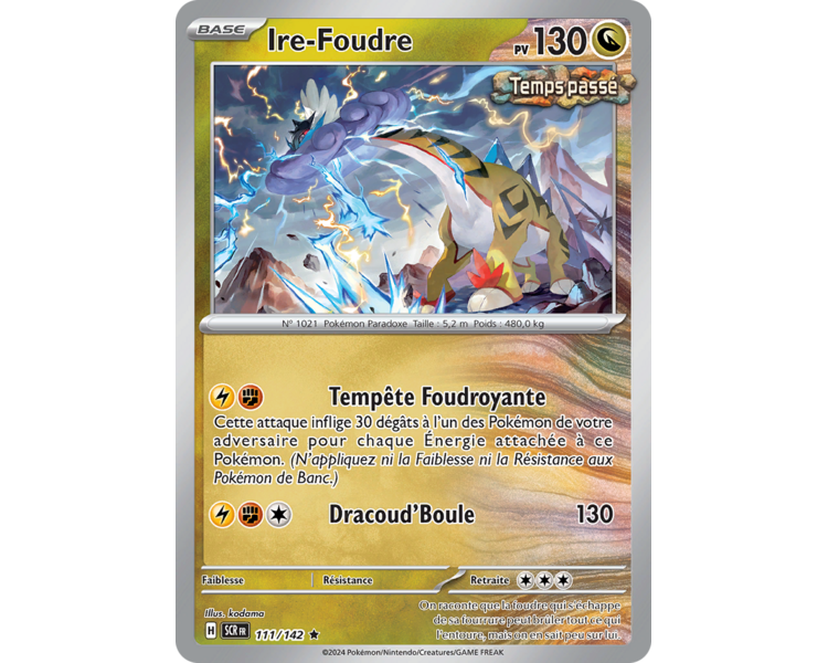 Ire-Foudre Pv 130 111/142 - Carte Rare Holographique - Écarlate et Violet Couronne Stellaire