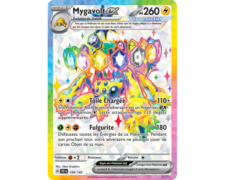 Mygavolt-ex Pv 260 159/142 - Carte Ultra Rare Secrète - Écarlate et Violet Couronne Stellaire