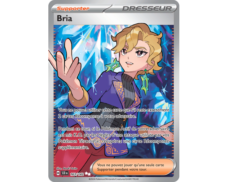 Dresseur Bria 163/142 - Carte Ultra Rare Full Art - Écarlate et Violet Couronne Stellaire