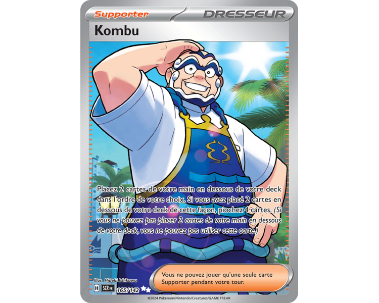 Dresseur Kombu 165/142 - Carte Ultra Rare Full Art - Écarlate et Violet Couronne Stellaire