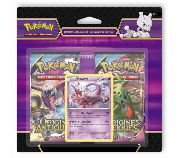 Duopack MEWTWO : 2 boosters Xy07 Origines Antiques