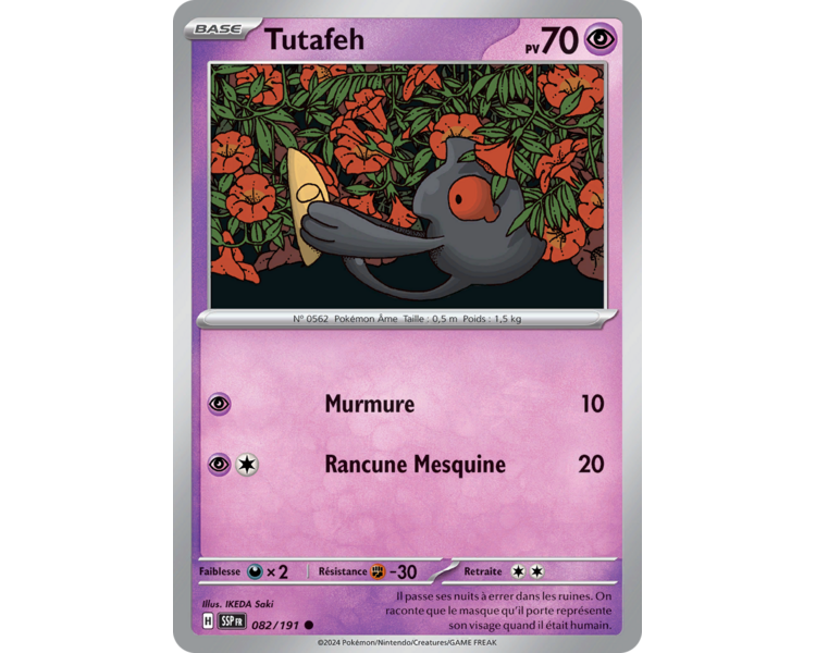 Tutafeh Pv 70 082/191 - Carte Commune Reverse - Écarlate et Violet Étincelles Déferlantes Tutafeh Pv 70 082/191 - Carte Commune Reverse - Écarlate et Violet Étincelles Déferlantes
